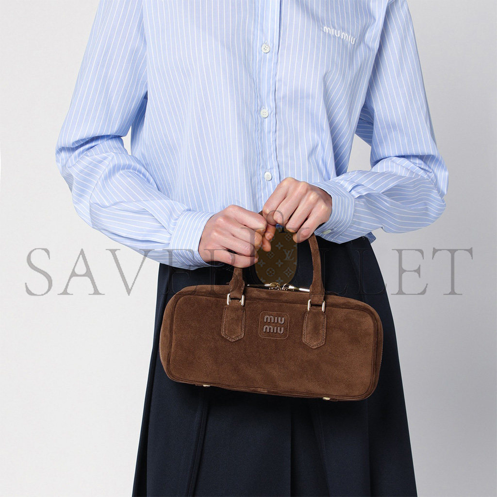 M1v M1v arcadie suede top-handle bag 5bb148 (27*12*9cm)